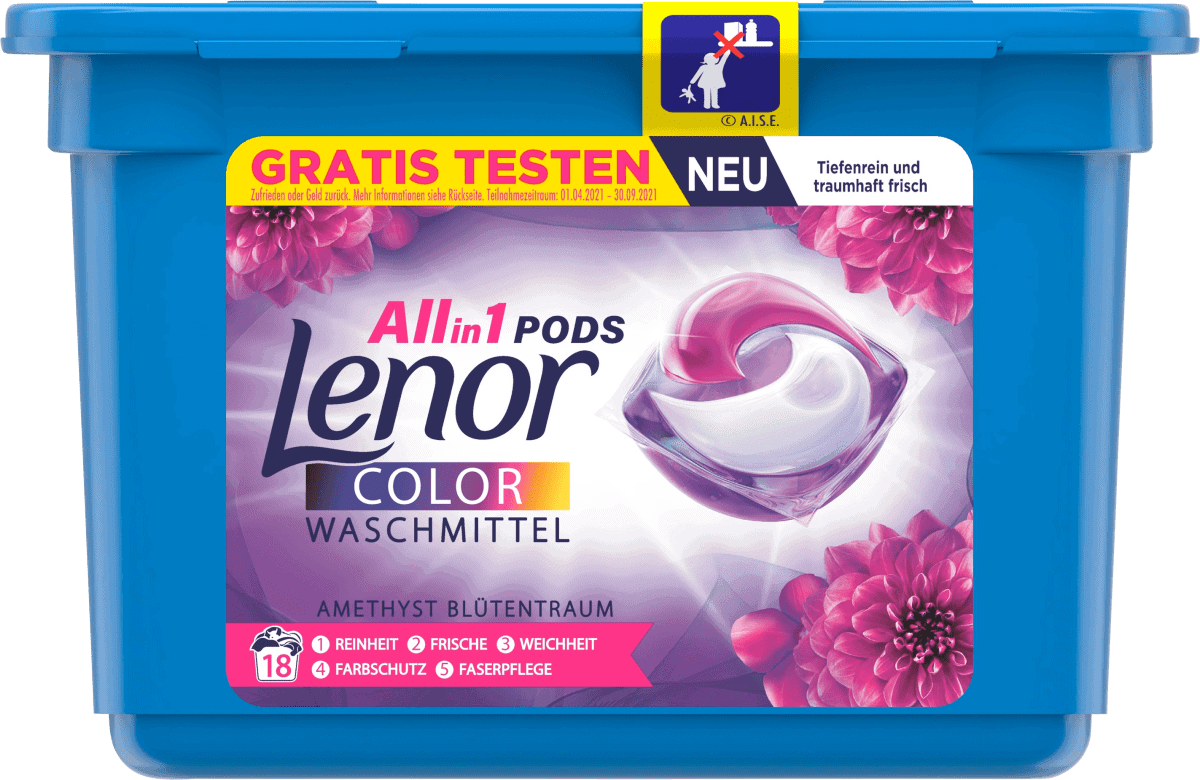 Viên Nước Giặt Quần Áo Màu Dm All-in-1 Color Waschmittel- 18 Viên
