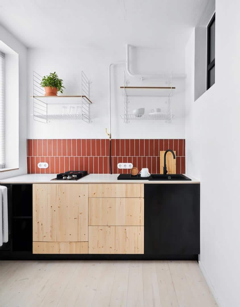 42 red kitchen wall tiles