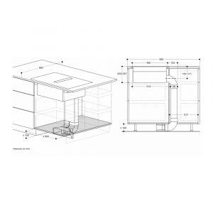 Bếp từ kèm hút mùi Gaggenau CV282111 series 200 7400 W 18 bep tu hut mui gaggenau cv282111 13