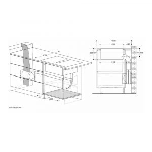 Bếp từ kèm hút mùi Gaggenau CV282111 series 200 7400 W 14 bep tu hut mui gaggenau cv282111 19