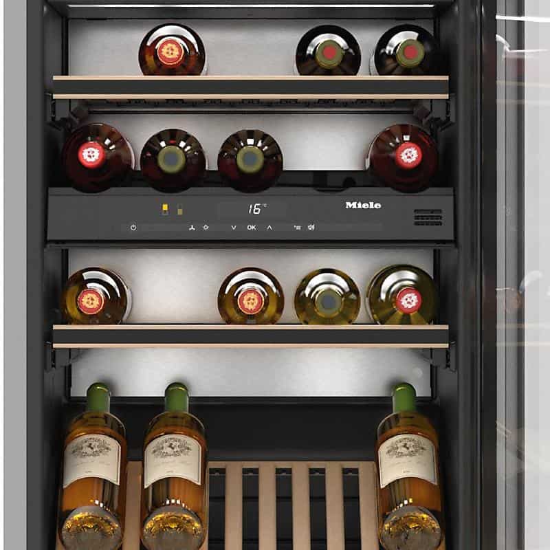 Tủ Bảo Quản Rượu Vang Miele KWT 6422 i với 2 vùng nhiệt độ được điều khiển riêng biệt