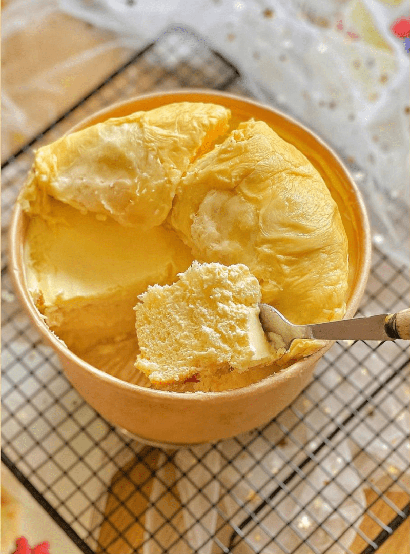Cách làm bánh kem nhân phô mai sầu riêng
