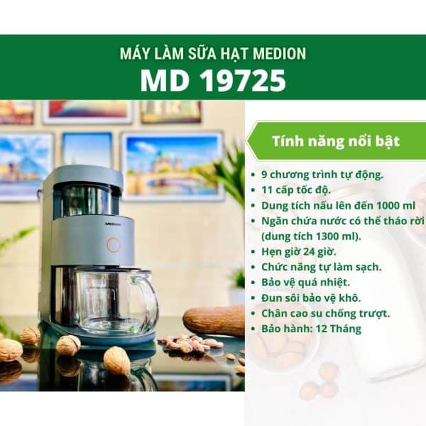 Máy Làm Sữa Hạt Medion MD 19725