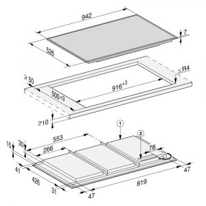 Bếp từ đa điểm Miele KM 7697 FR 11000 W 10 bep tu miele km 7697 fr 7