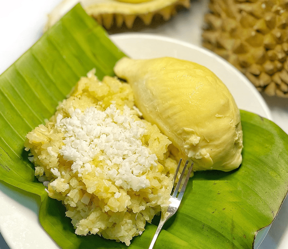 Cách nấu xôi dừa sầu riêng