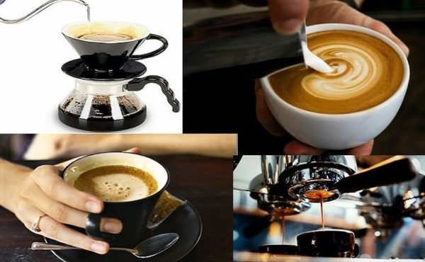 Các loại cà phê có thể pha bằng máy pha cà phê