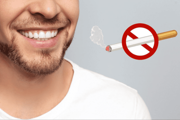 Không hút thuốc lá khi vừa tẩy trắng răng