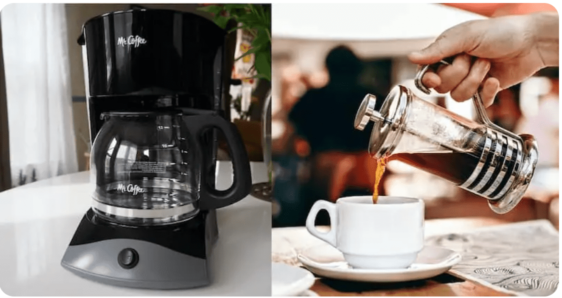 So sánh bình ép cà phê và máy pha cà phê
