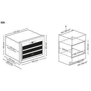 Tủ Bảo Quản Rượu Vang Âm Tủ Caso WineSafe 18 EB – 628 8 222