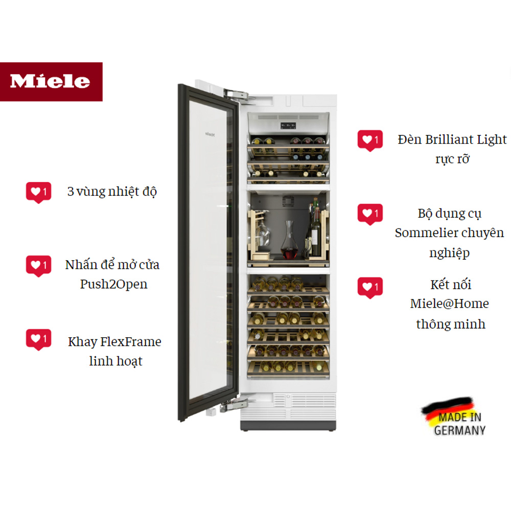 Tủ Rượu Miele KWT 2672 Vis - Nhập Khẩu Đức & EU