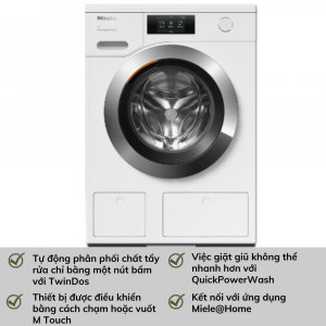 máy giặt quần áo cửa trước Miele WCR860WPS 9kg