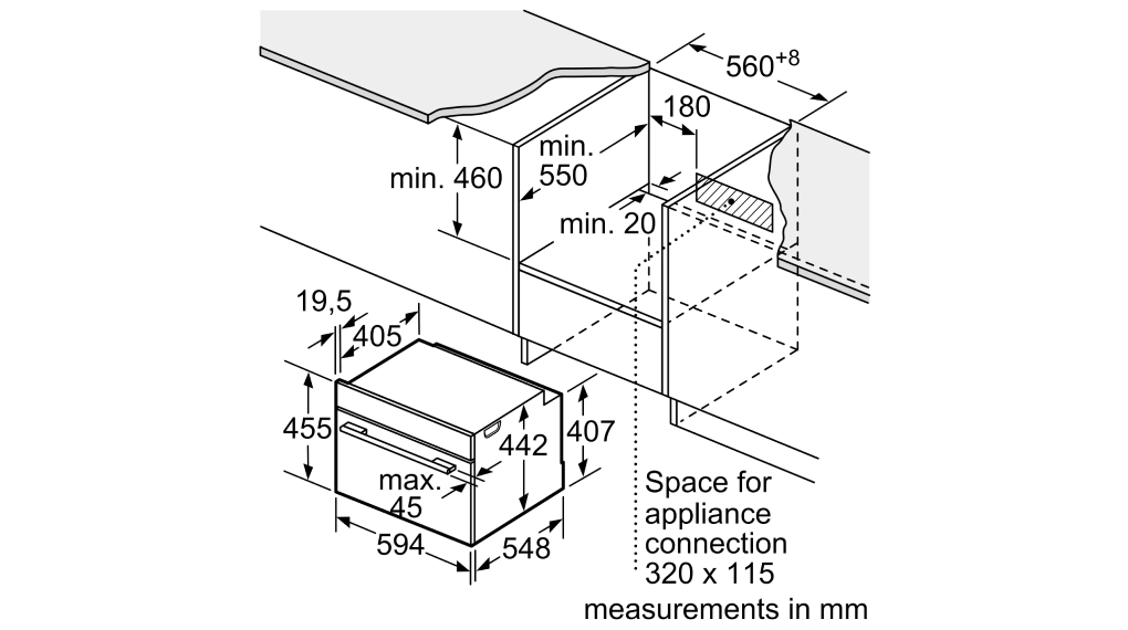 Lò nướng kèm vi sóng Bosch CMG9361B1 Serie 8 âm tủ