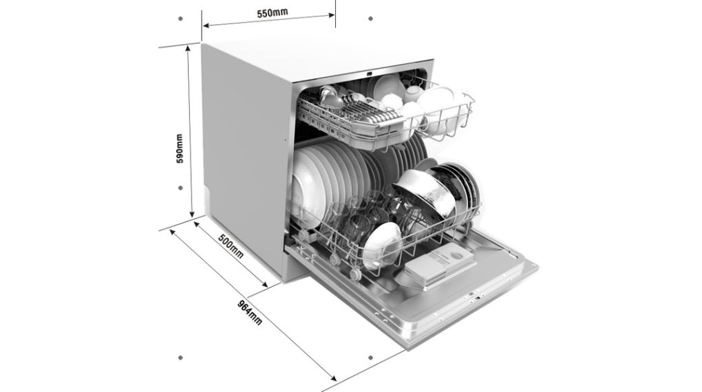 Máy rửa bát Rosières RDCP 8S-04 - Thông số lắp đặt