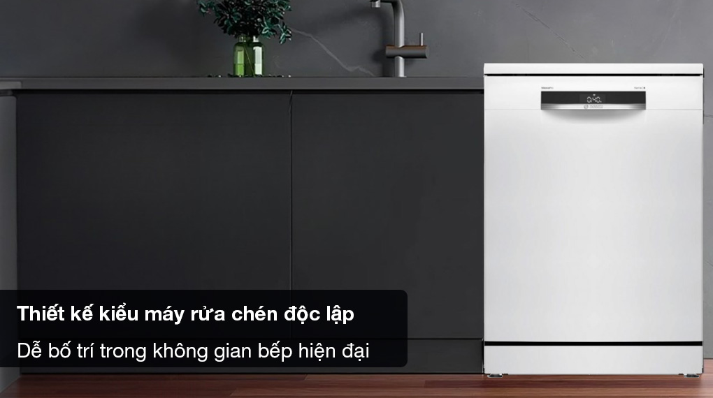 Máy rửa bát độc lập Bosch SMS6ECW07E Serie 6 - Dễ dàng bố trí lắp đặt