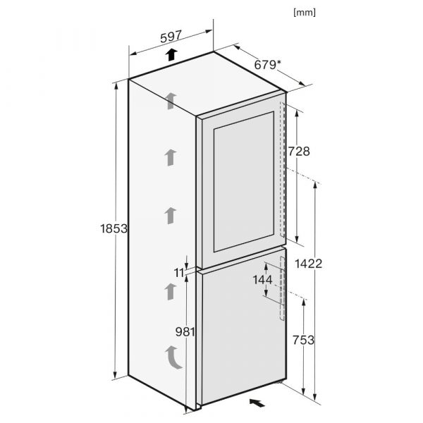 Tu dong ket hop tu ruou 287 lit Miele KWNS 4784 DE 12