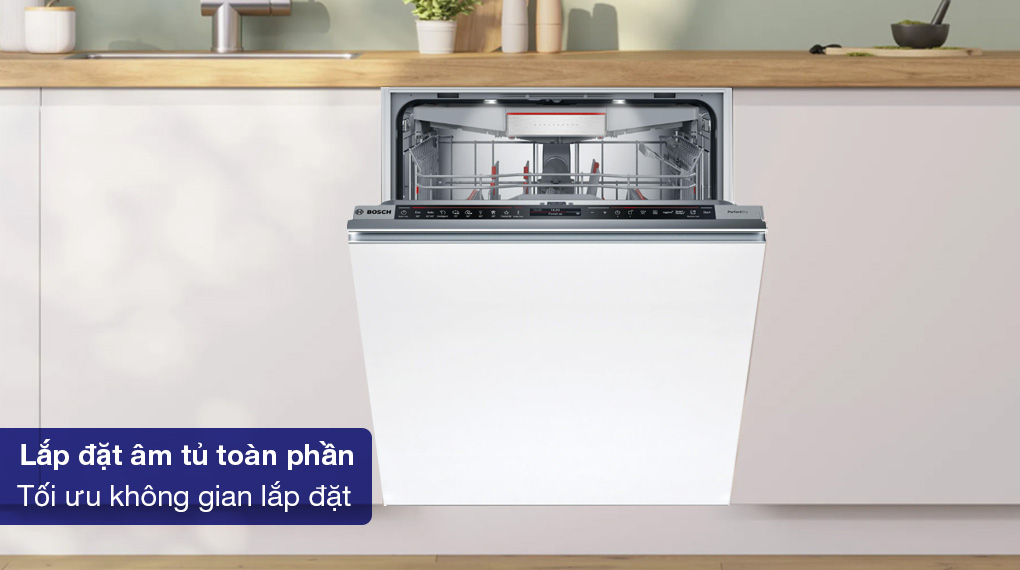 Máy rửa bát âm tủ Bosch SMV8TCX01E Serie 8 - Kiểu dáng dễ lắp đặt, tinh tế