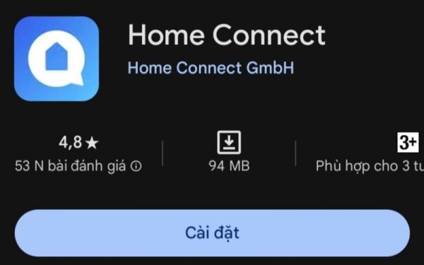 Tải xuống ứng dụng Home Connect miễn phí từ App Store hoặc Google Play