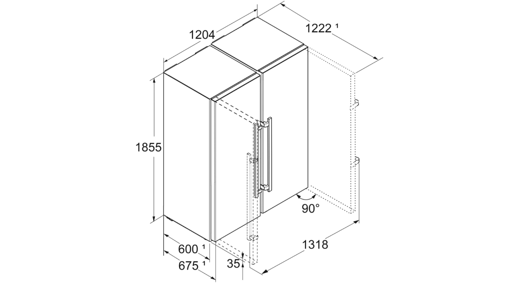 Tủ lạnh Side By Side Liebherr 663 lít XRFbs 5295-20 Peak BioFresh