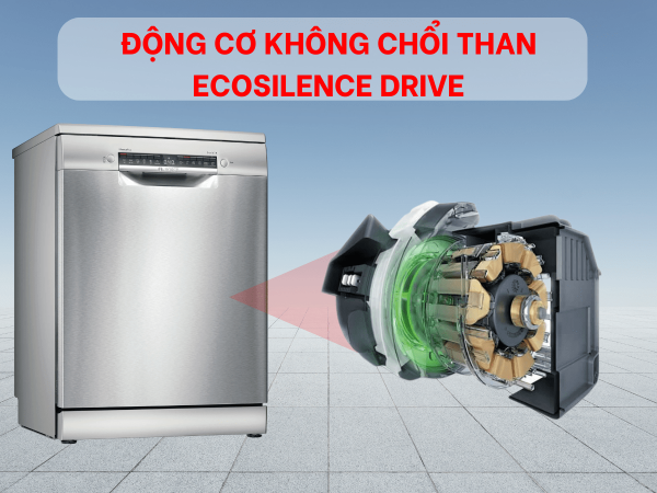 Động cơ EcoSilence Drive không chổi than hoạt động êm ái