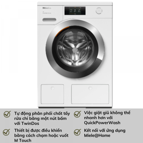 Máy giặt quần áo cửa trước Miele 