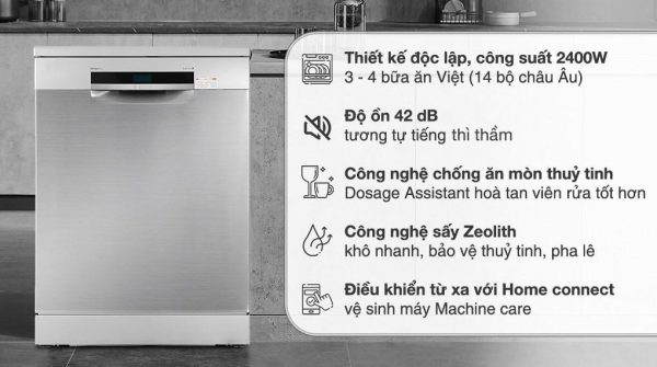 Máy rửa chén độc lập Bosch SMS6ZCI08E Series 6