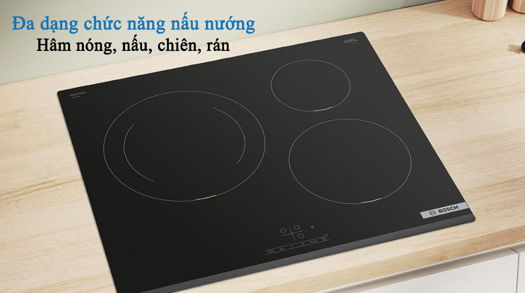 Bếp từ 3 vùng nấu Bosch PIJ631BB5E Serie 4 7400W