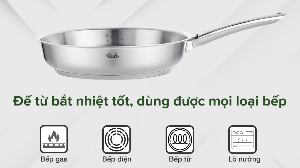 Chảo inox Fissler 086-374-24-100/0 Pure