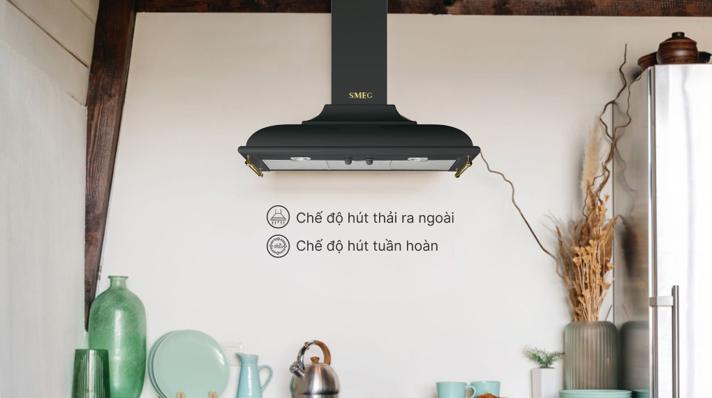 Máy hút mùi áp tường Smeg Cortina KC19