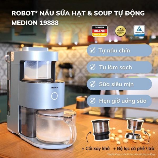 Máy Làm Sữa Hạt Tự Động Medion MD 19888