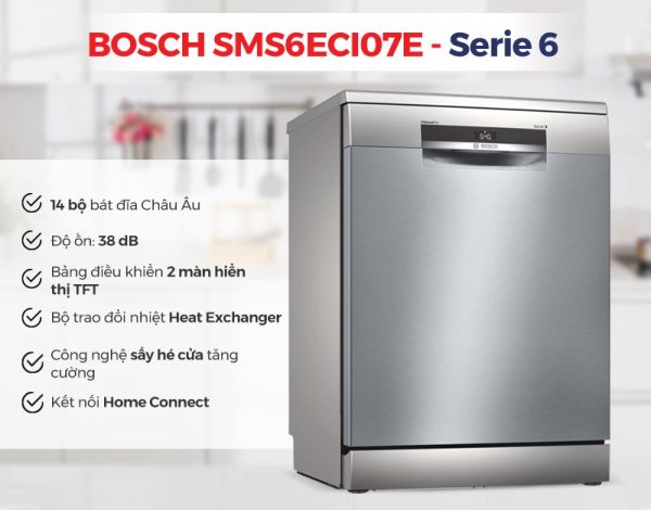 Máy rửa bát Bosch SMS6ECI07E