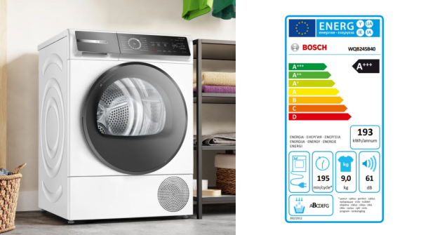 Máy sấy quần áo bơm nhiệt thương hiệu Bosch WTX87MH0SG Serie 8