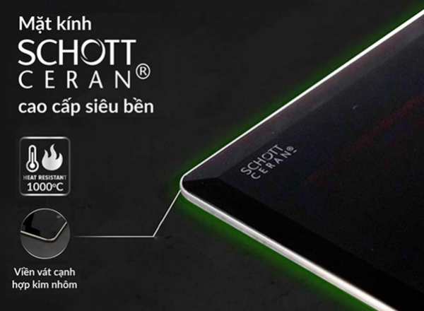 Mặt kính Schott Ceran cao cấp của Đức