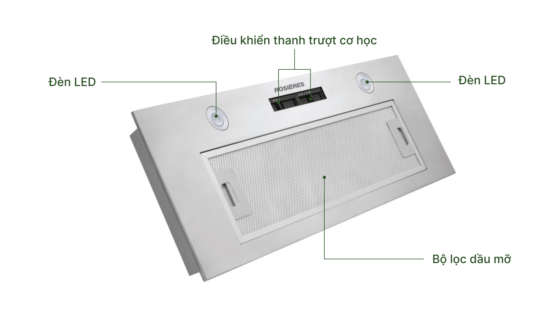 Máy hút mùi âm tủ Rosières RHG580/1IN/1