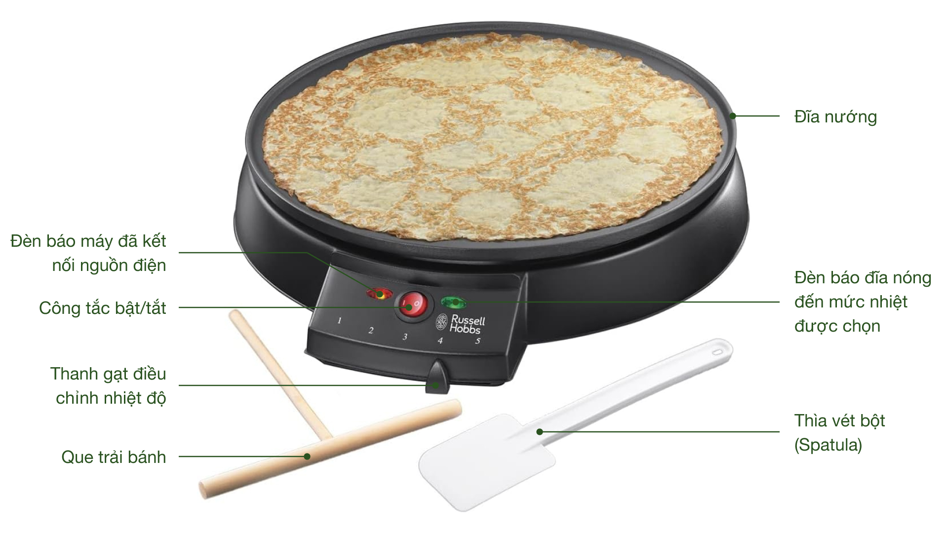 Máy làm bánh crepe Russell Hobbs 20920-56 Fiesta