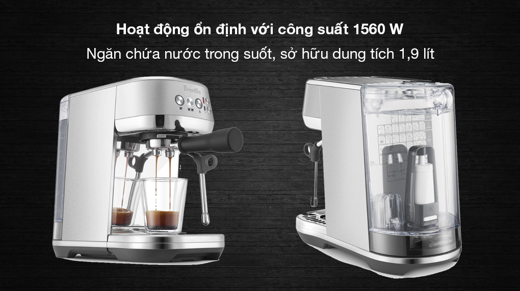 Máy pha cafe bán tự động Breville BES500 the Bambino™ Plus - Công suất 1560 W