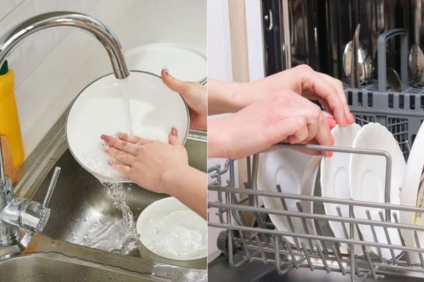 Bát đĩa đã được tráng quá sạch trước khi cho vào máy rửa bát