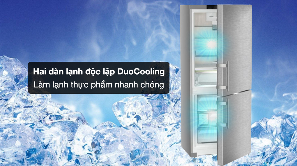 Tủ lạnh Liebherr 410 lít CBNsdh 7653 Prime BioFresh NoFrost - Tránh lẫn mùi thực phẩm với hai dàn lạnh độc lập DuoCooling Tủ lạnh Liebherr 410 lít CBNsdh 7653 Prime BioFresh NoFrost - Tránh lẫn mùi thực phẩm với hai dàn lạnh độc lập DuoCooling