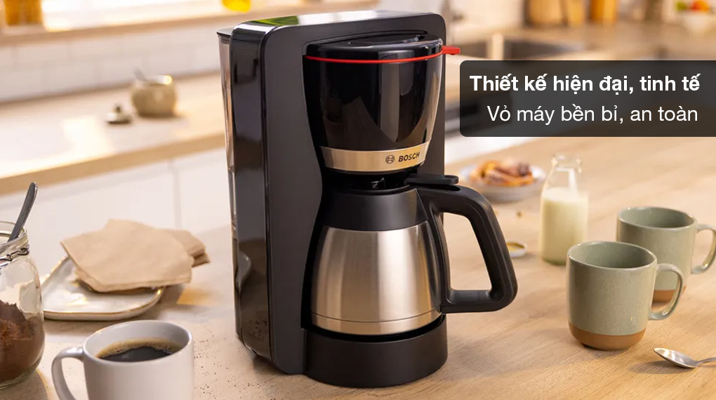 Máy pha cafe nhỏ giọt Bosch TKA6M273 - Tổng quan thiết kế