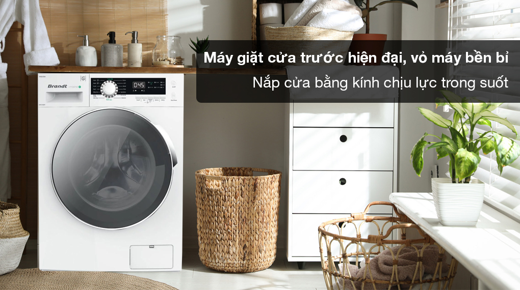 Máy giặt Brandt 12 kg WFB124QWA - Tổng quan thiết kế