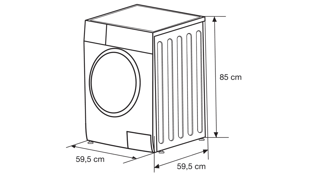 Máy giặt Brandt 12 kg WFB124QWA - Thông số lắp đặt