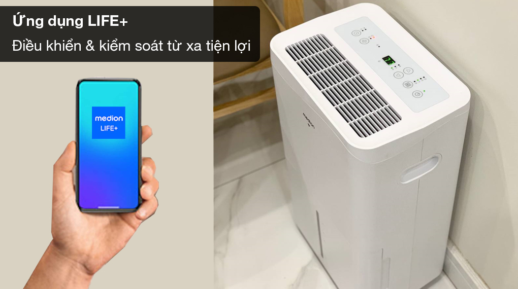 Máy hút ẩm Medion MD10832 - Kết nối/điều khiển thông minh bằng điện thoại