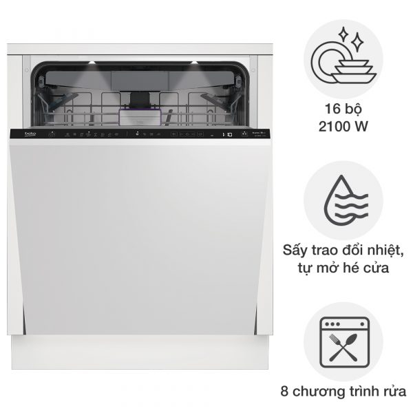 Máy rửa bát âm tủ Beko BDIN386E4AD