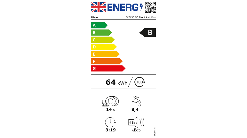 Máy rửa bát độc lập Miele G 7130 SC Front AutoDos