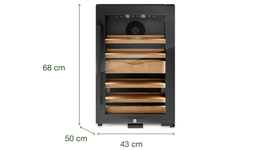 Tủ bảo quản cigar Caso 676 Humidor H45 200 điếu - Thông số lắp đặt