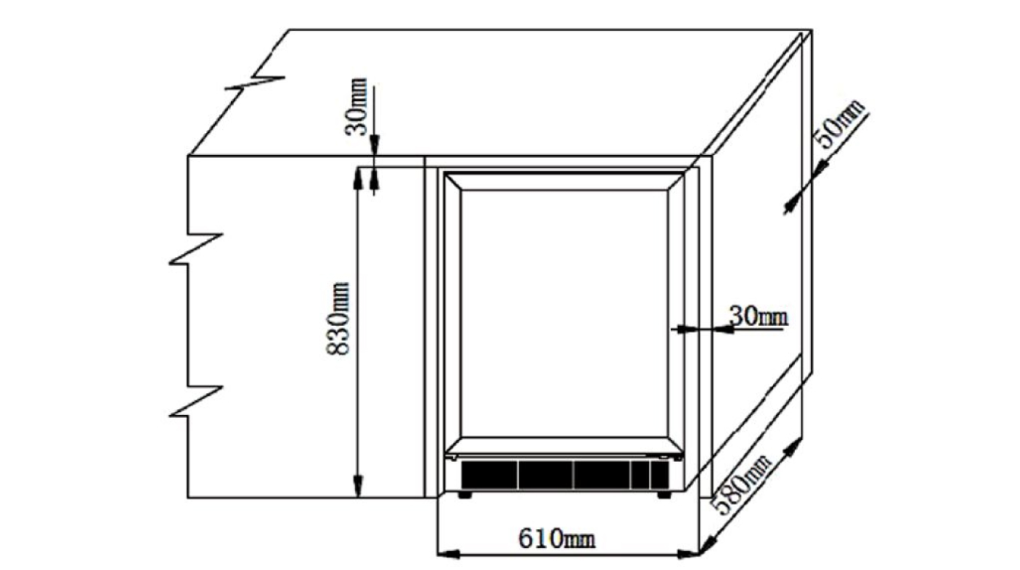 Tủ bảo quản rượu vang Brandt CAV50 50 chai âm tủ