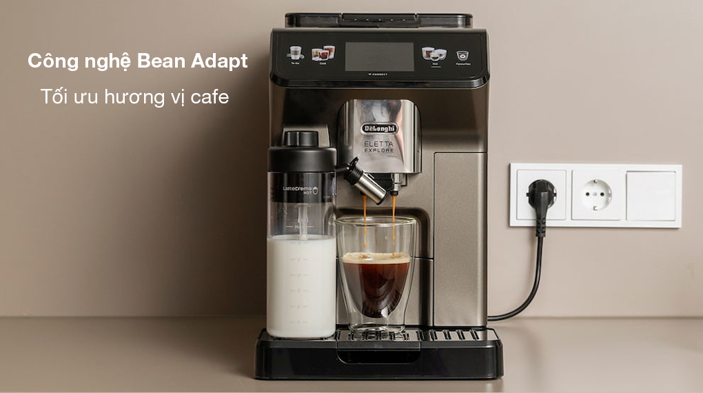 Máy pha cafe tự động Delonghi ECAM450.55 Eletta Explore - Tối ưu hương vị cafe với công nghệ thông minh Bean Adapt