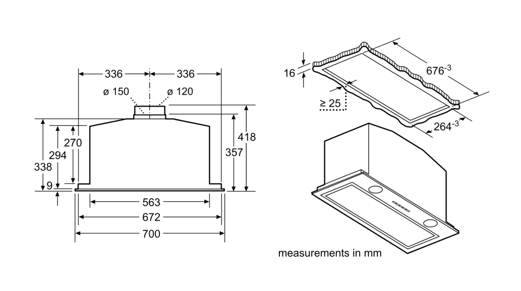 Máy hút mùi âm tủ Siemens LB79585M iQ700