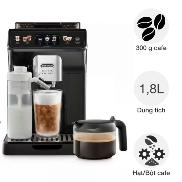 may pha cafe tu dong delonghi ecam452 67 g eletta explore 3