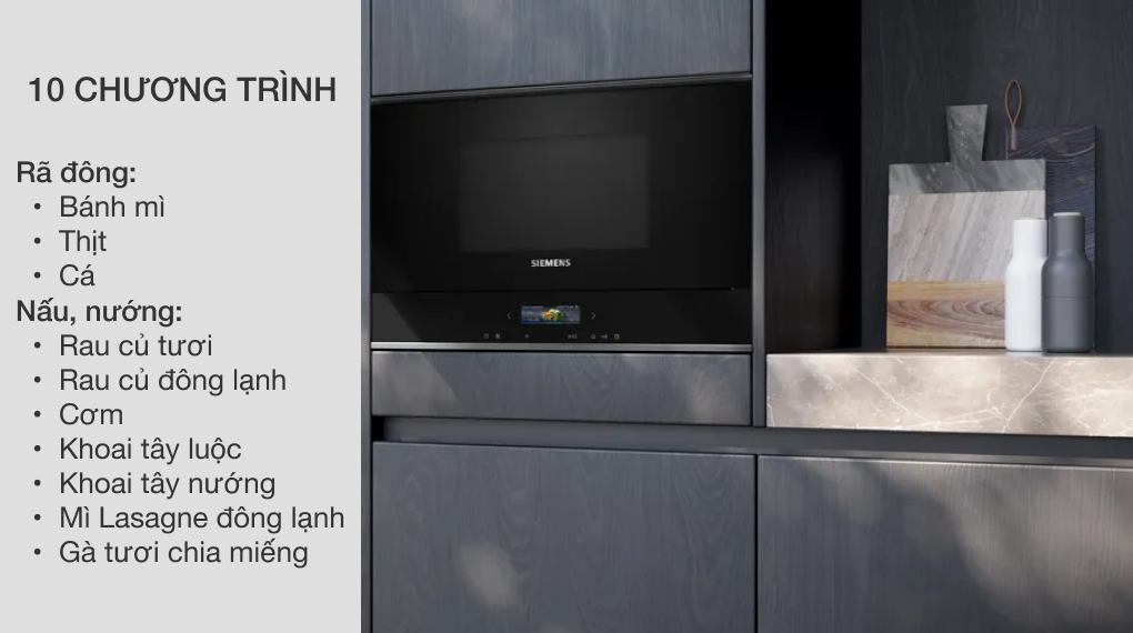 Lò vi sóng kèm nướng Siemens BF732 iQ700 âm tủ