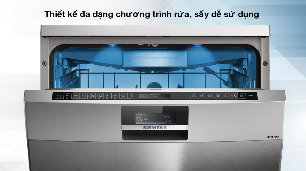 Máy rửa bát độc lập Siemens SN27TI00CE iQ700 - Thiết kế đa dạng chương trình rửa